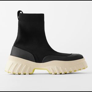 ZARA Influencer thick sole sock boot